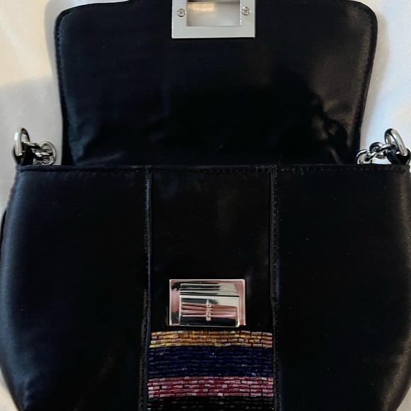 Echo black satin with multi colour sparkly little bag - Picture 7 of 11
